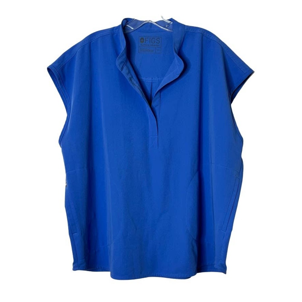 Figs Technical Collection Rafaela Oversized Scrub Top Blue XL